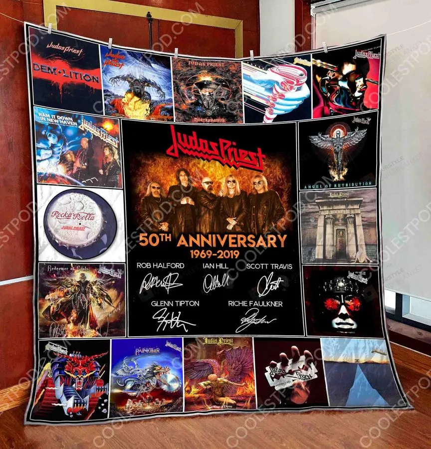 50Th Anniversary 1969 2019  Judas Priest  Quilt Blanket