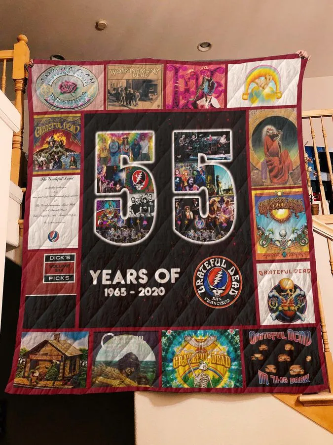 55 Years Of Grateful Dead Quilt Blanket
