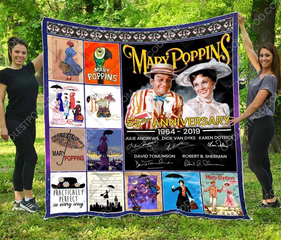 55Th Anniversary 1964 2019 Mary Poppins  Quilt Blanket