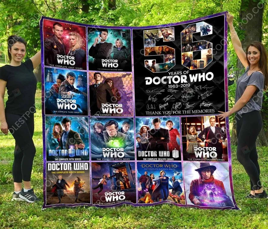 56 Years Of Doctor Who 1963 2019  Quilt Blanket