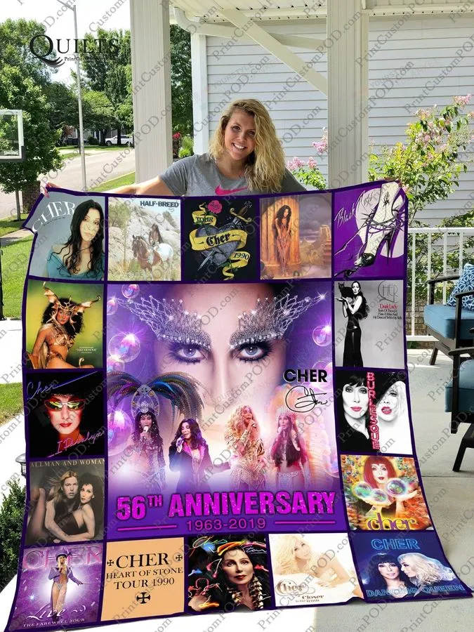 56Th Anniversary Of Cher Quilt Blanket Great Customized Blanket Gifts For Birthday Christmas Thanksgiving
