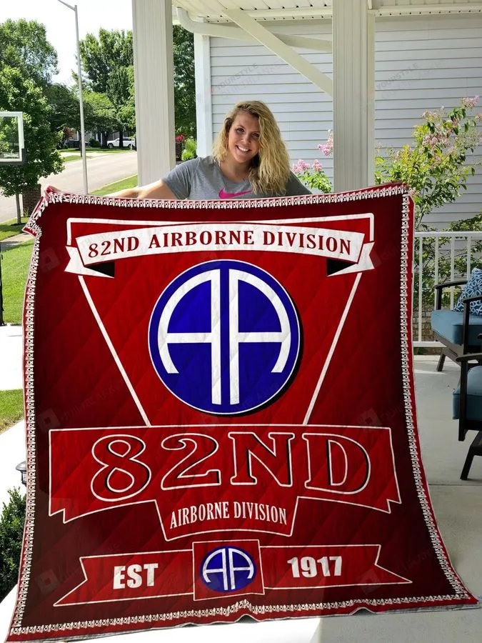 82Nd Airborne Division Quilt Blanket Ha1710