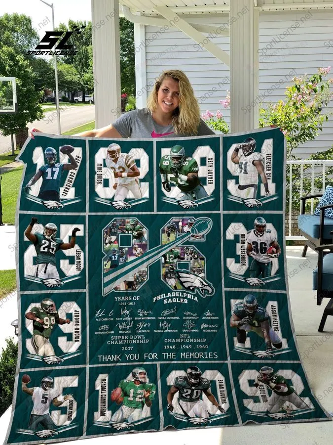 86 Years Of Philadelphia Eagles Quilt Blanket Great Customized Blanket Gifts For Birthday Christmas Thanksgiving