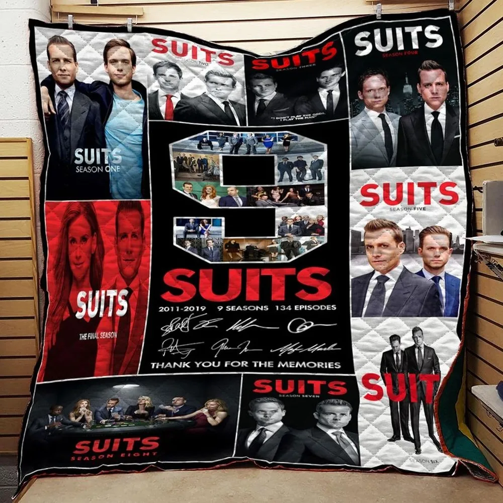 9 Seasons Of Suits 3D Customized Quilt