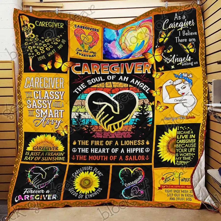 A Caregiver An Angel 3D Quilt Blanket