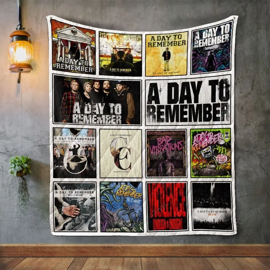 A Day To Remember Album Covers Quilt Blanket
