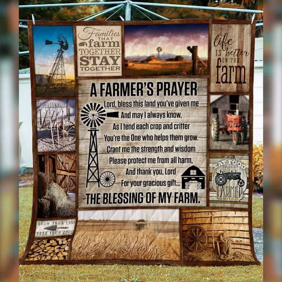 A Farmers Prayer 3D Customized Quilt