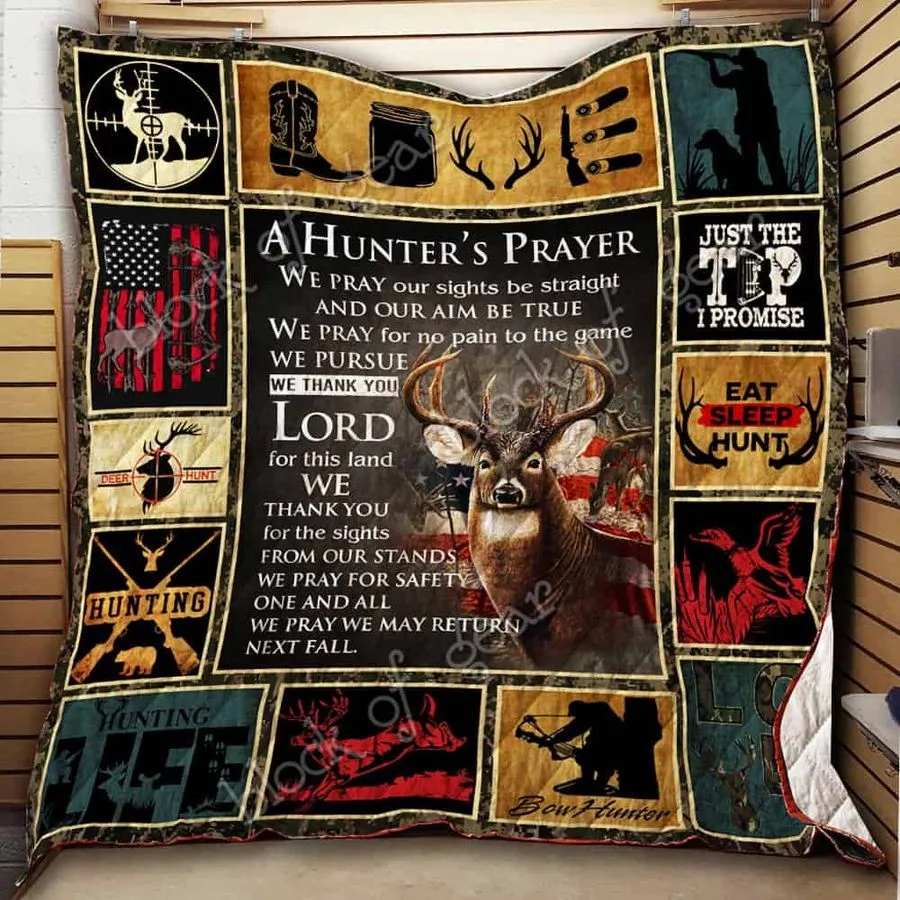 A Hunter's Prayer 3D Quilt Blanket
