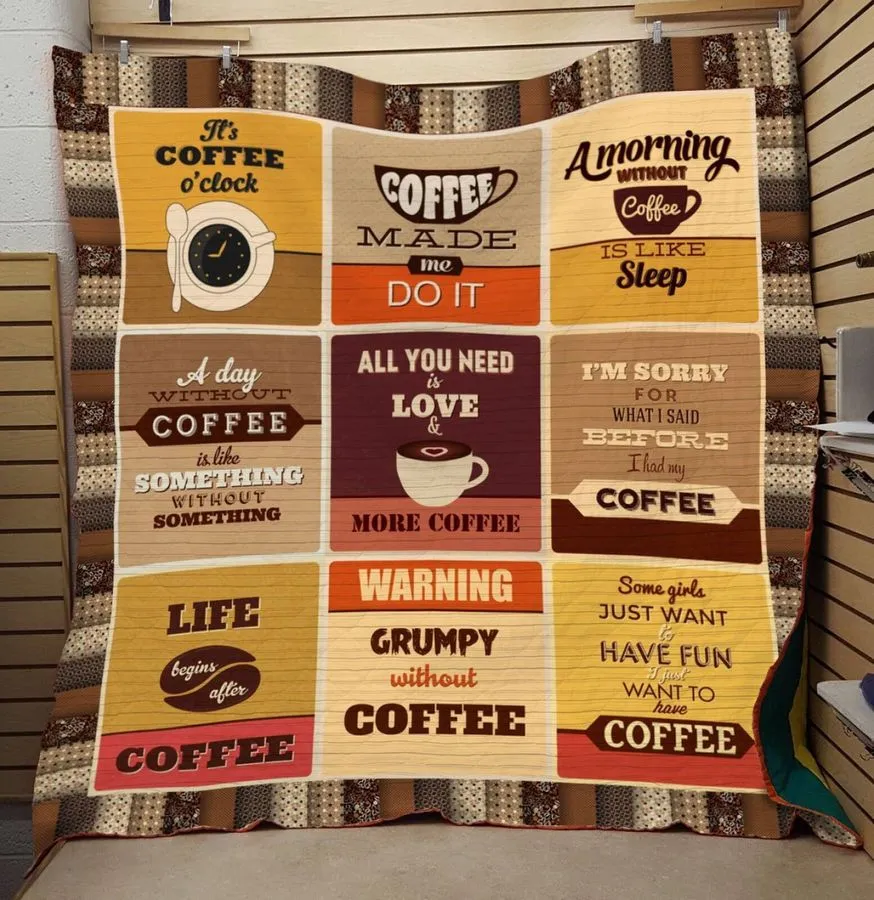 A Morning Without Coffee Is Like Sleep 3D Customized Quilt Blanket