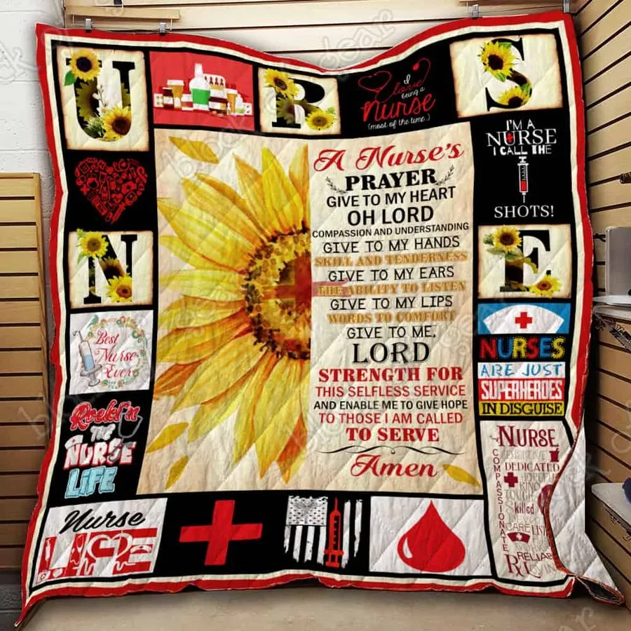 A Nurse's Prayer 3D Quilt Blanket