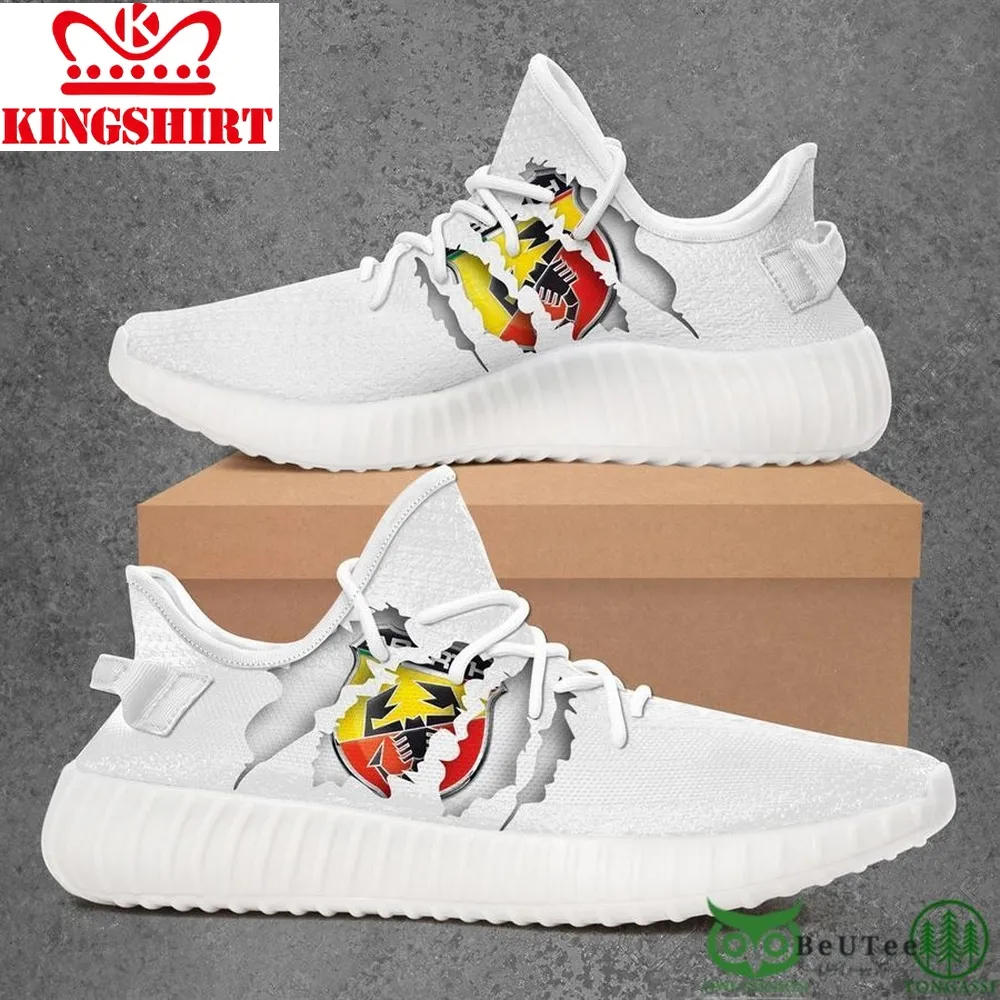 Abarth Car Yeezy Sneakers Shoes White