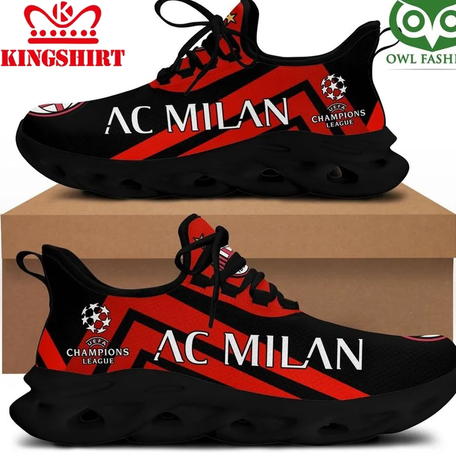 Ac Milan Red Color Max Soul Running Sneakers