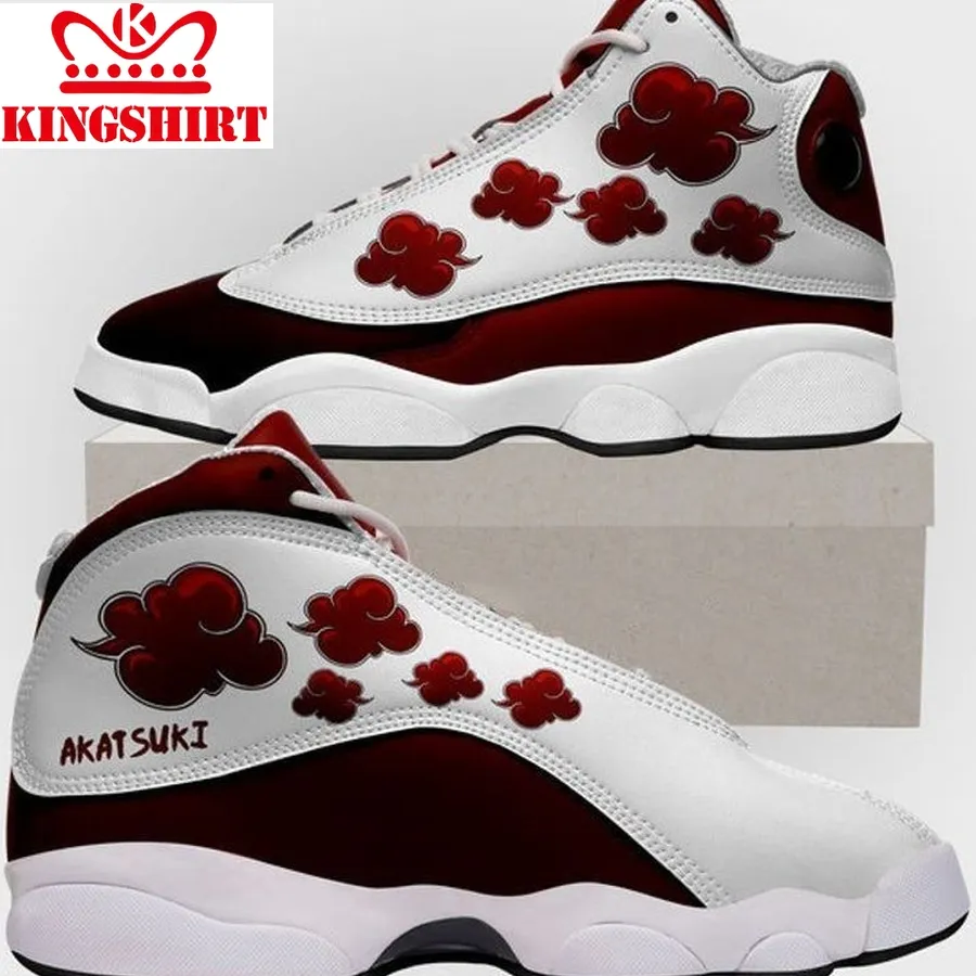 Akatsuki Jd13 Sneakers Naruto Custom Anime Shoes Nrj20 Air Jordan 13 Sneaker Jd13 Sneakers Personalized Shoes Design