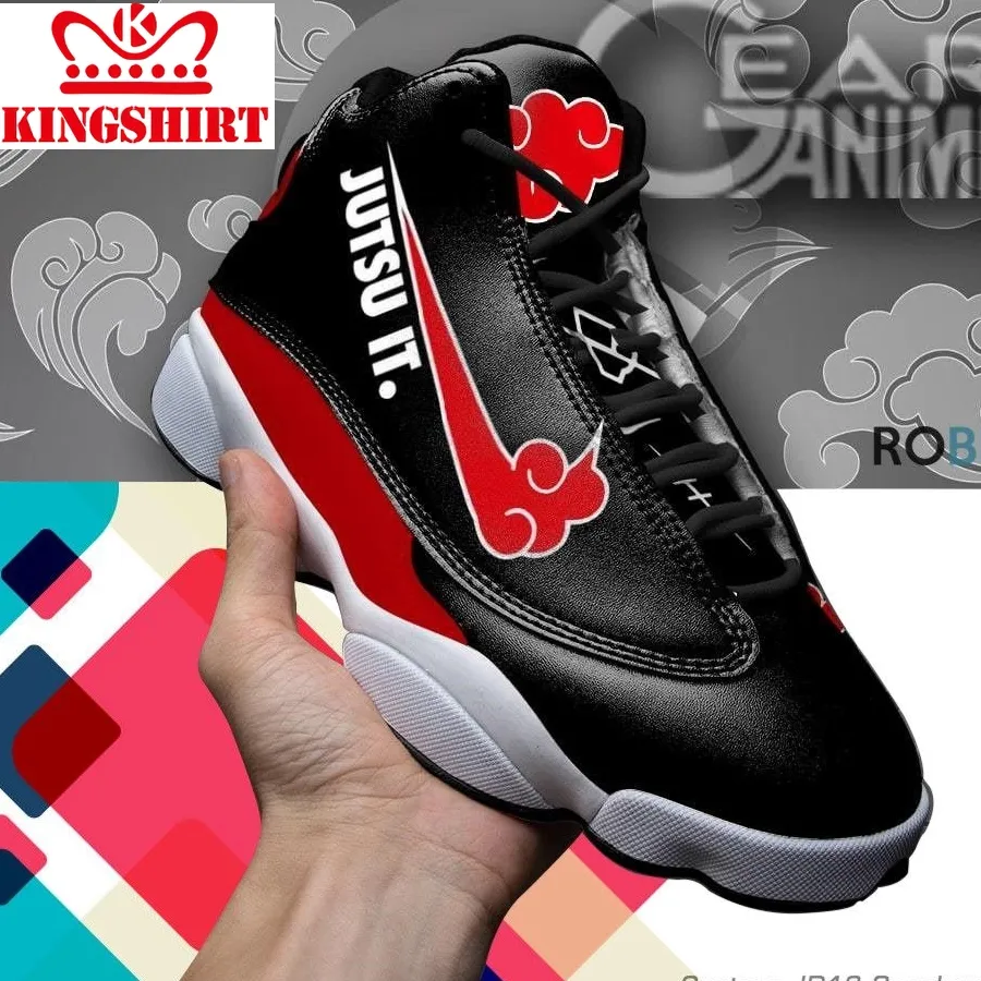 Akatsuki Jutsu It  Jd 13 Sneakers, Naruto Custom Shoes