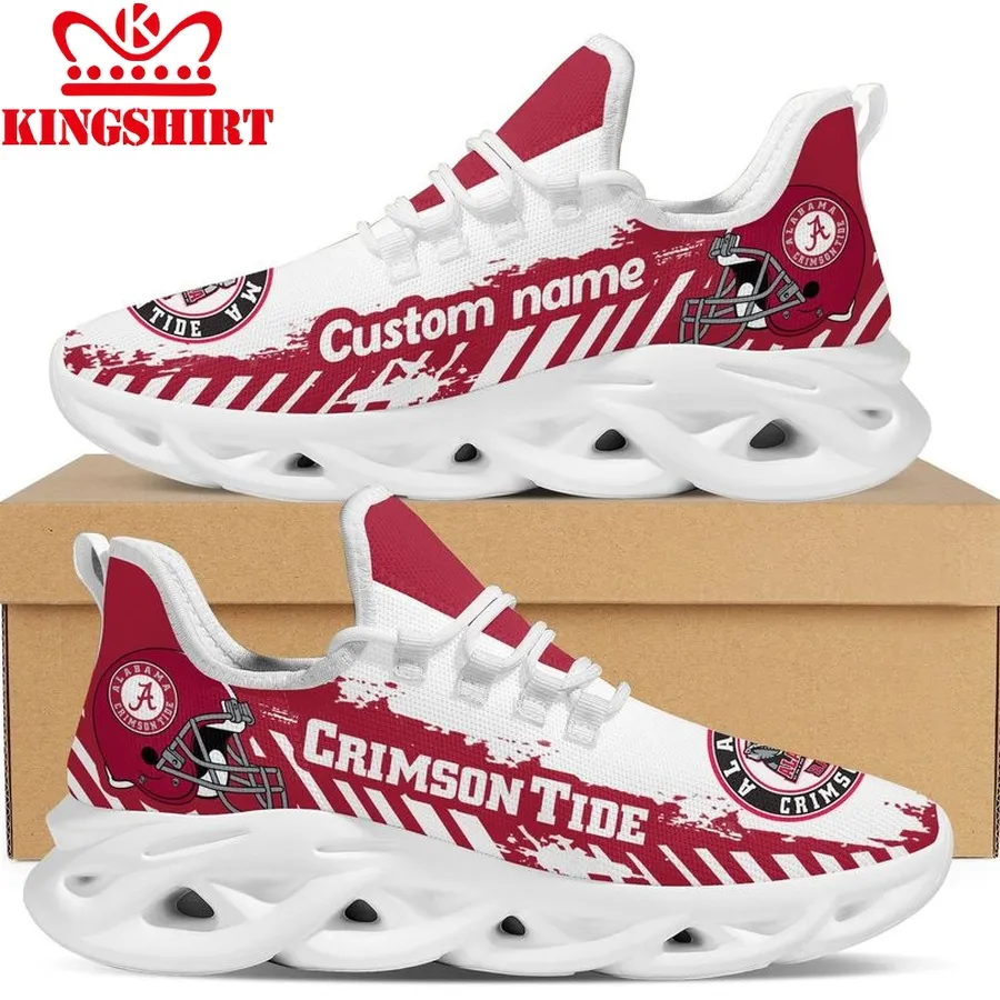 Alabama Crimson Tide American Football Team Helmet Custom Name Personalized Men And Women Max Soul Sneakers Shoes For Fans
