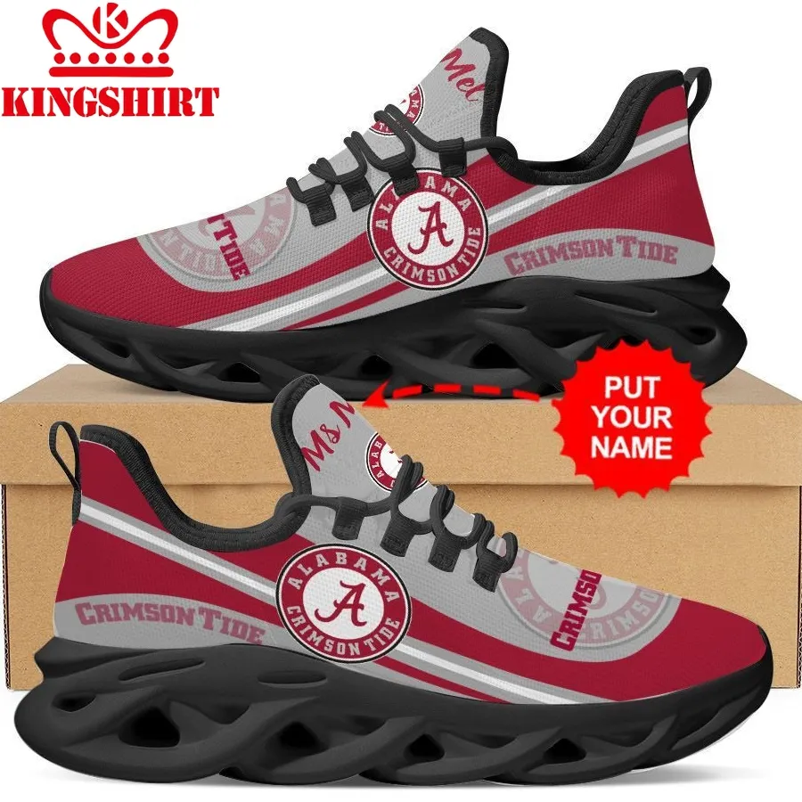 Alabama Crimson Tide Custom Name Personalized Max Soul Sneakers Running Sports Shoes