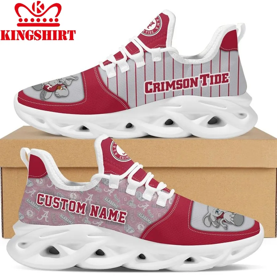 Alabama Crimson Tide Custom Personalized Max Soul Sneakers Running Sports Shoes  University Of Alabama
