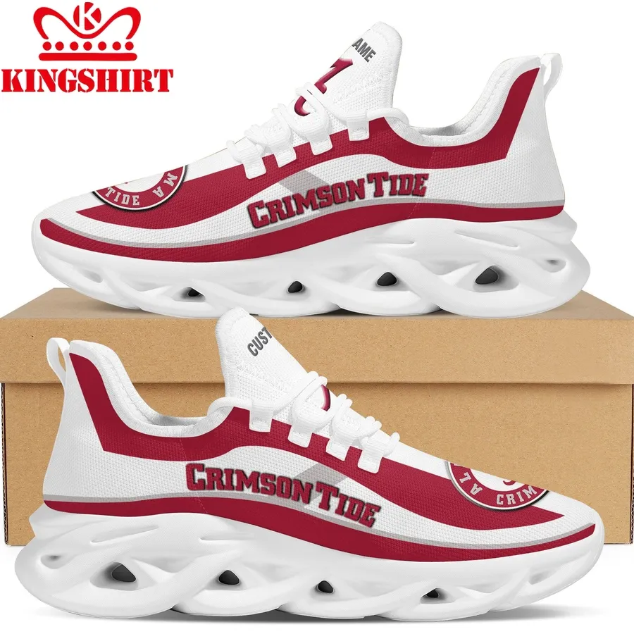 Alabama Crimson Tide Football Team Custom Personalized With Name Max Soul Sneakers Running Sports Shoes