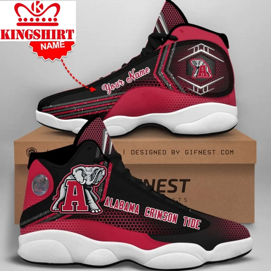 Alabama Crimson Tide Men's Jordan 13 Custom Name Personalized Shoes