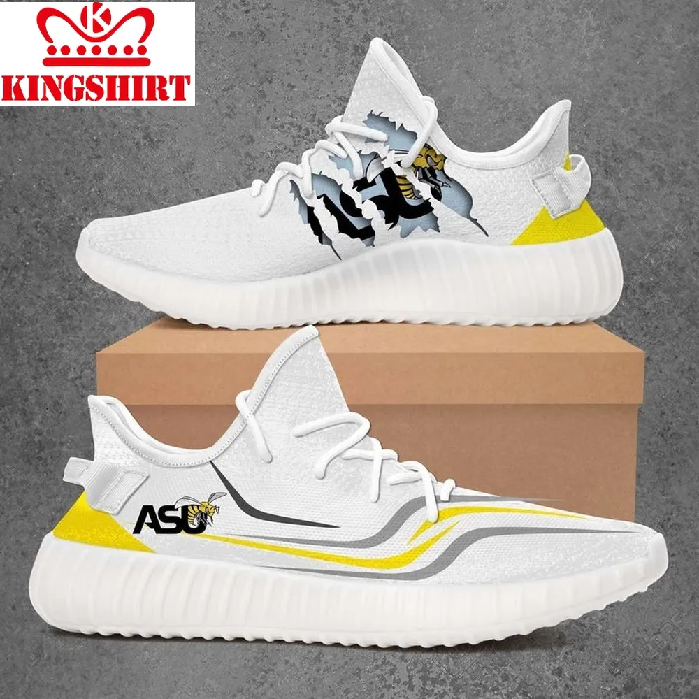 Alabama State Hornets Ncaa Yeezy White Shoes Sport Sneakers   Yeezy Shoes