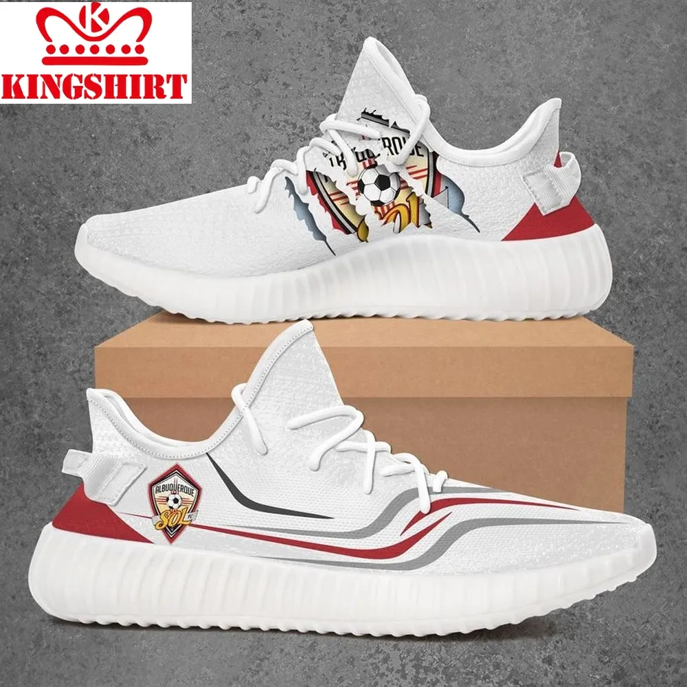 Albuquerque Sol Fc Usl League Two Yeezy White Shoes Sport Sneakers   Yeezy Shoes