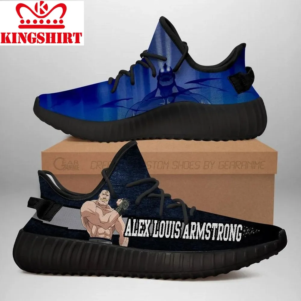 Alex Louis Armstrong Yeezy Shoes Fullmetal Alchemist Anime Sneakers Fan Gift Idea Tt05