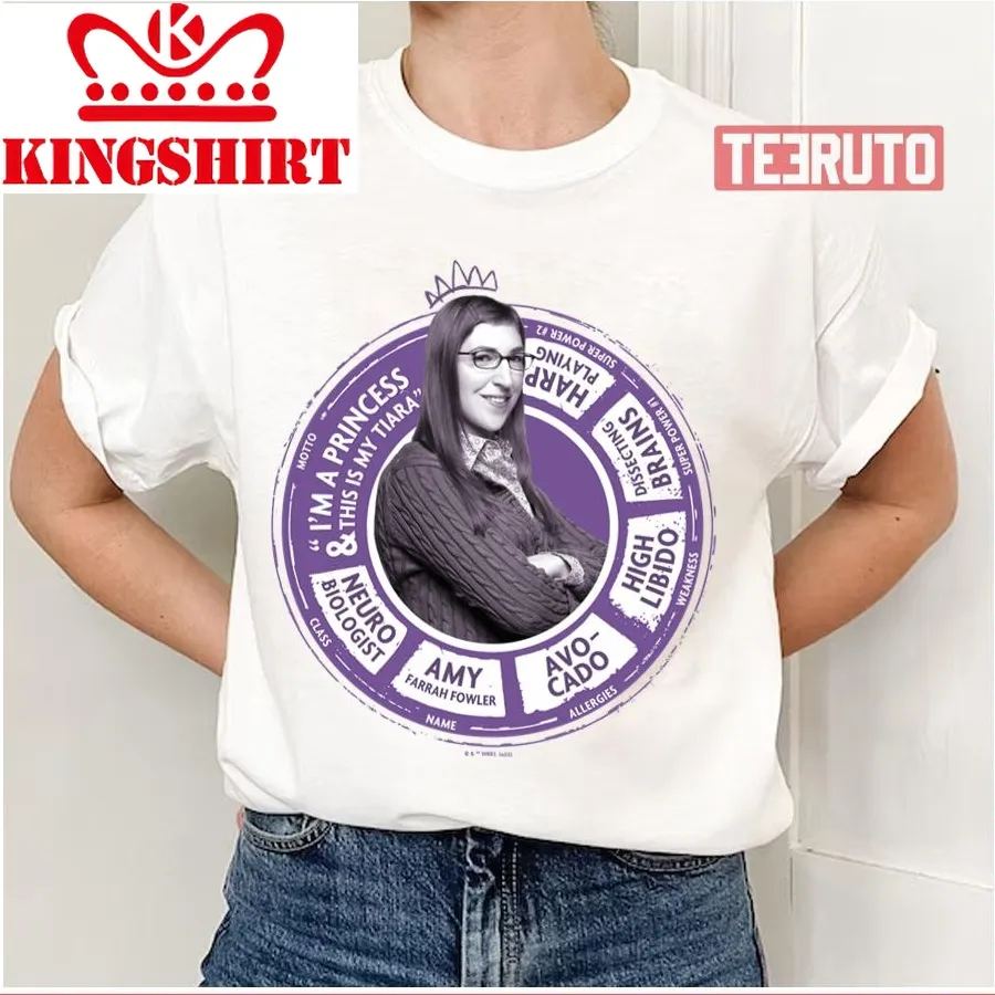 Amy Farrah Fowler Info Graphic The Big Bang Theory Unisex T Shirt