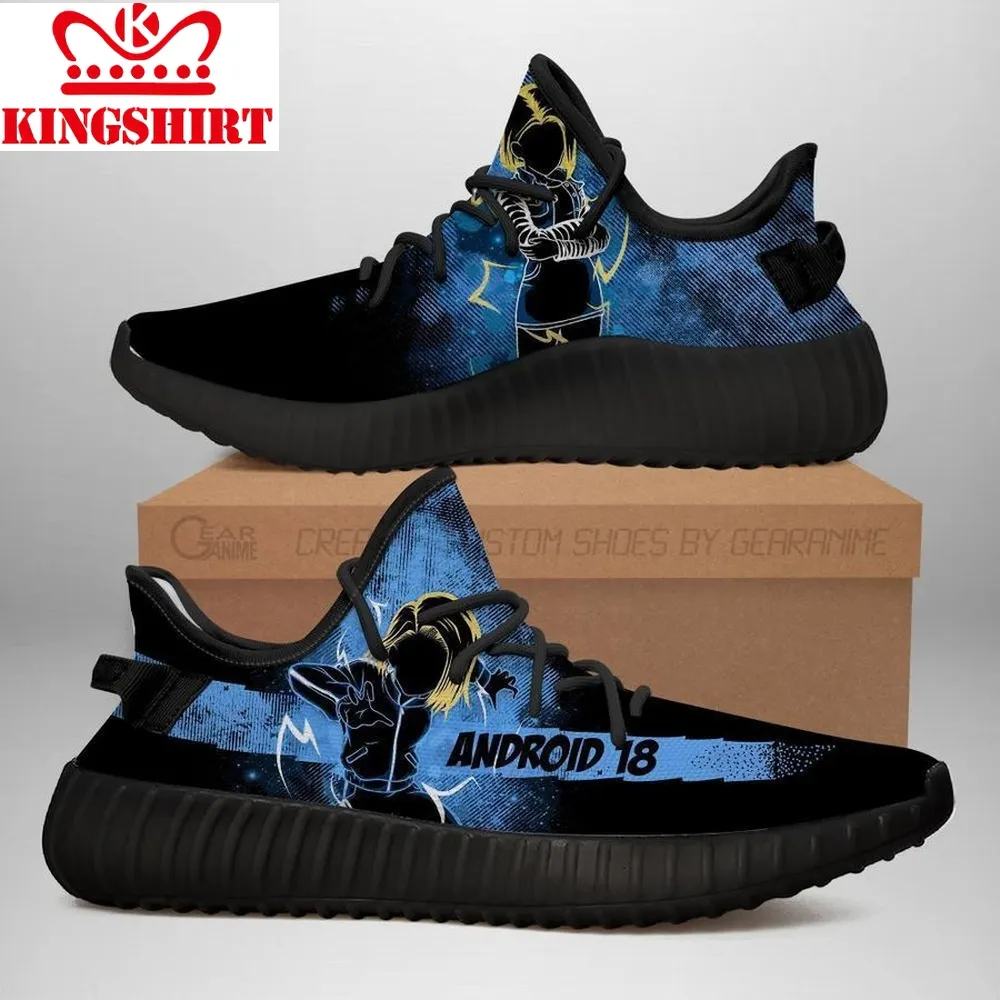 Android 18 Yeezy Shoes Silhouette Dragon Ball Z Sneakers Fan Gift Replica