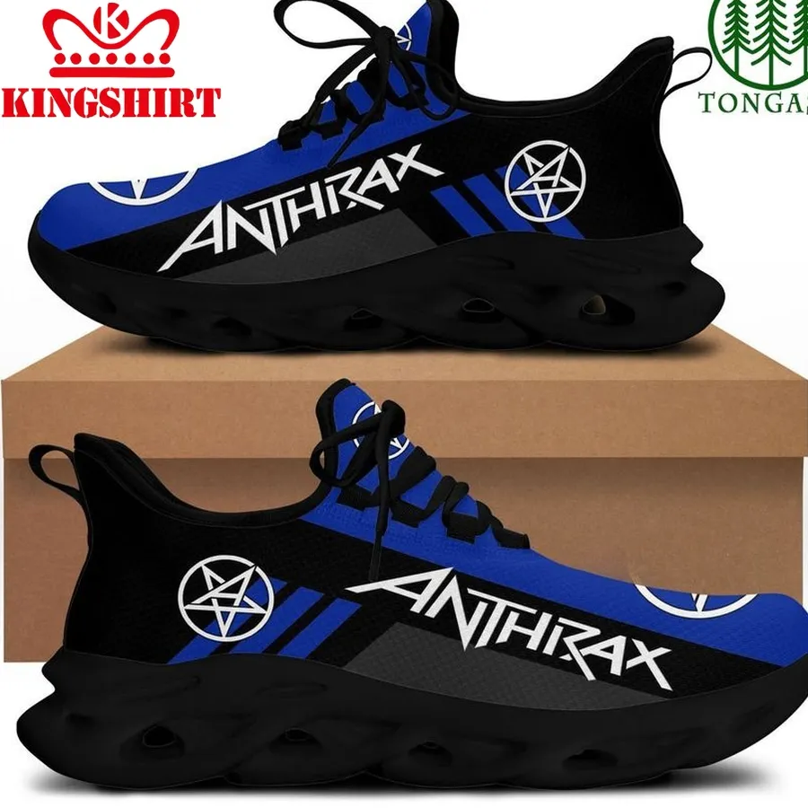 Anthrax White Logo Blue Max Soul Running Shoes