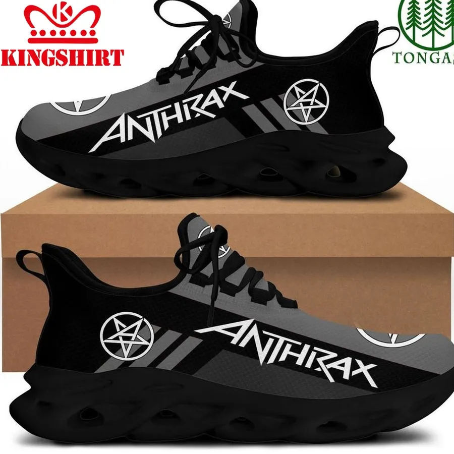 Anthrax White Logo Grey Max Soul Running Shoes