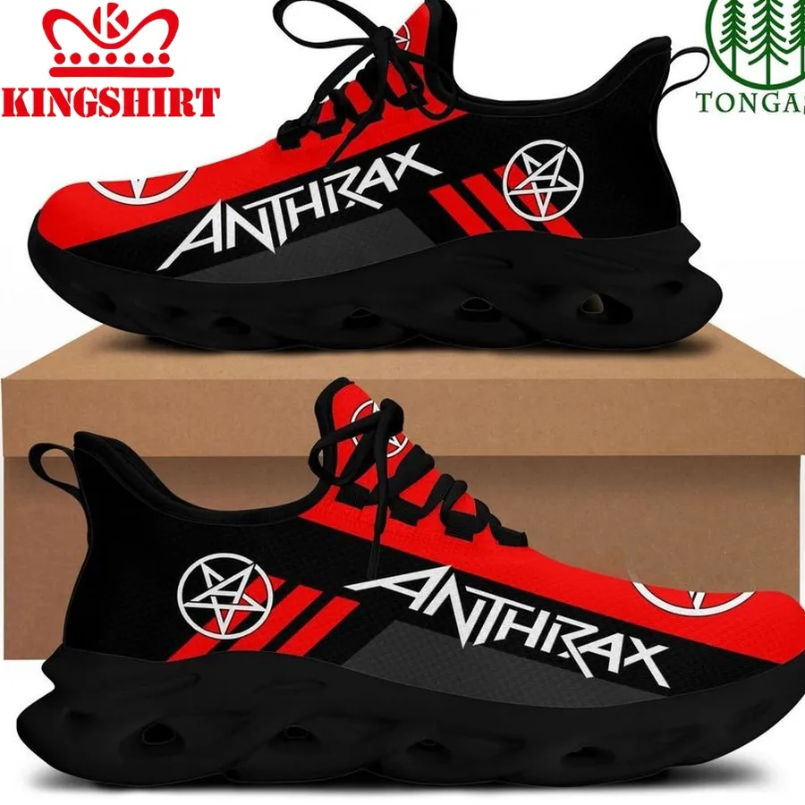 Anthrax White Logo Red Max Soul Running Shoes