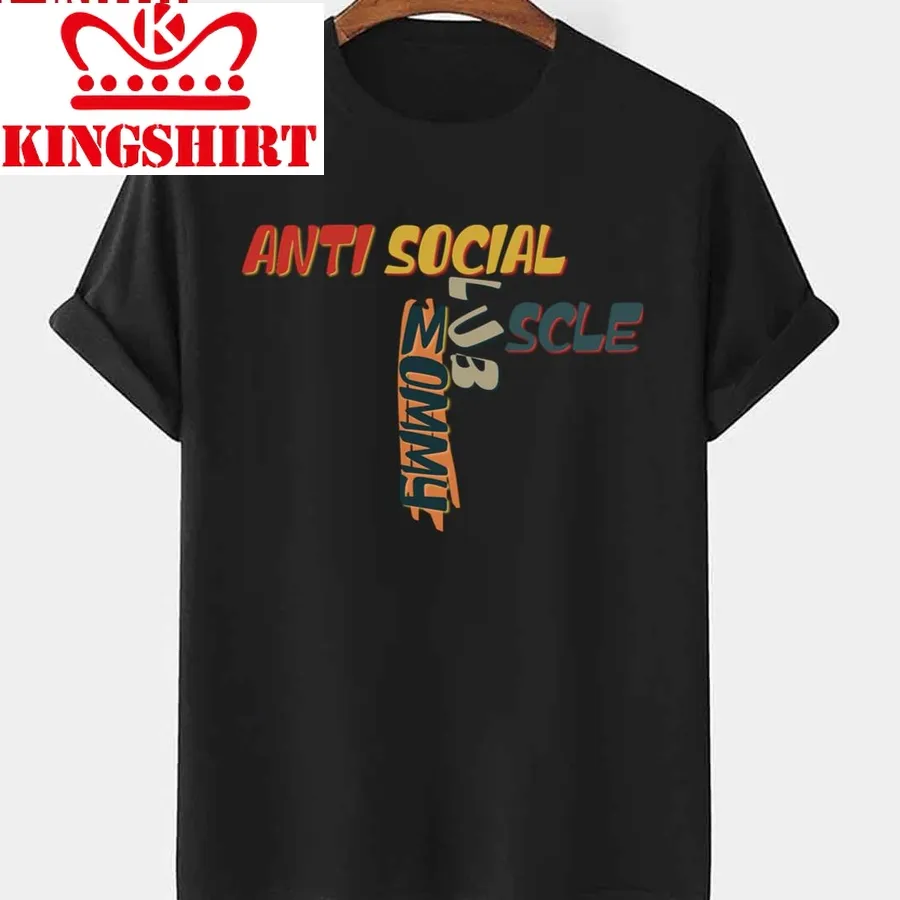 Anti Social Muscle Mommy Club Retro Colored Unisex T Shirt