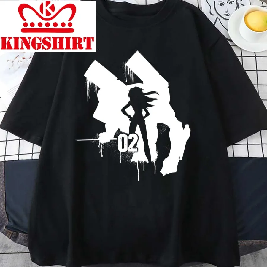 Asuka Eva Unit 02 Asuka Langley Soryu Character Bw Art Unisex T Shirt