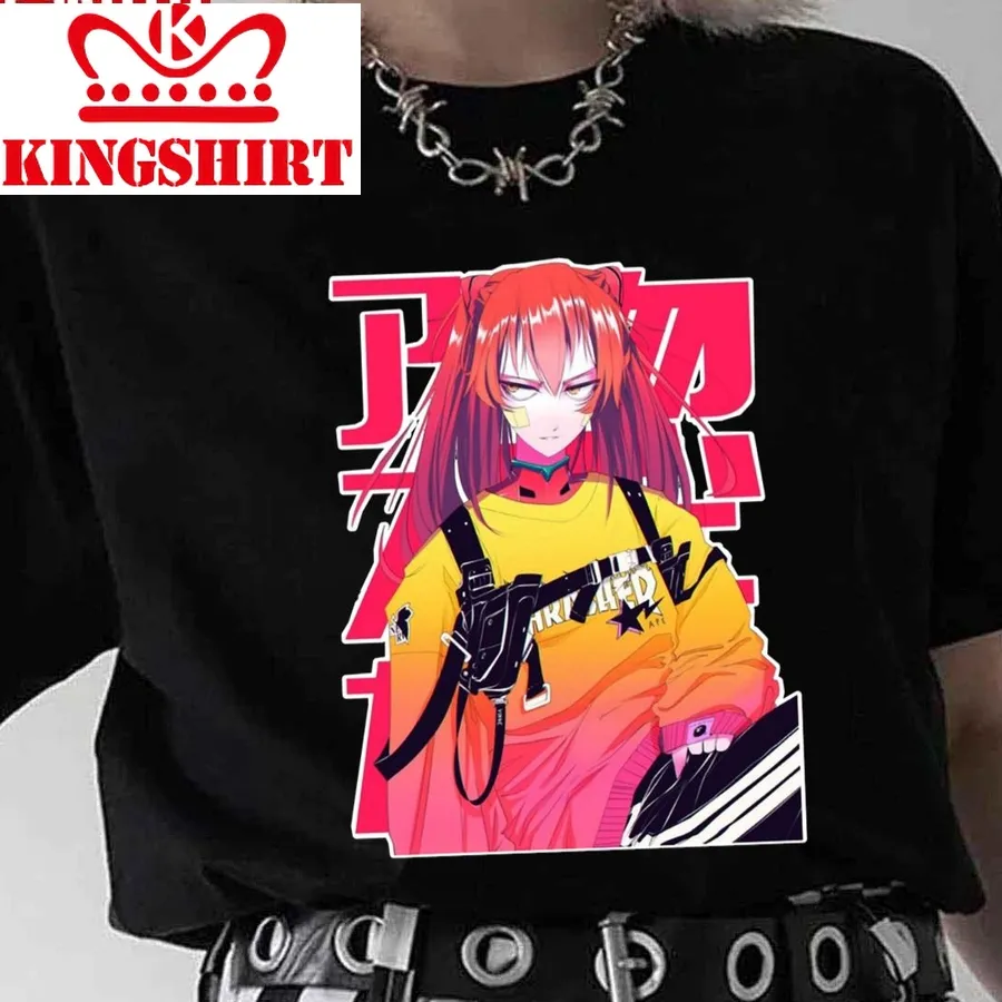 Asuka Langley Evangelion Collection Streetstyle Japanese Artwork Unisex T Shirt
