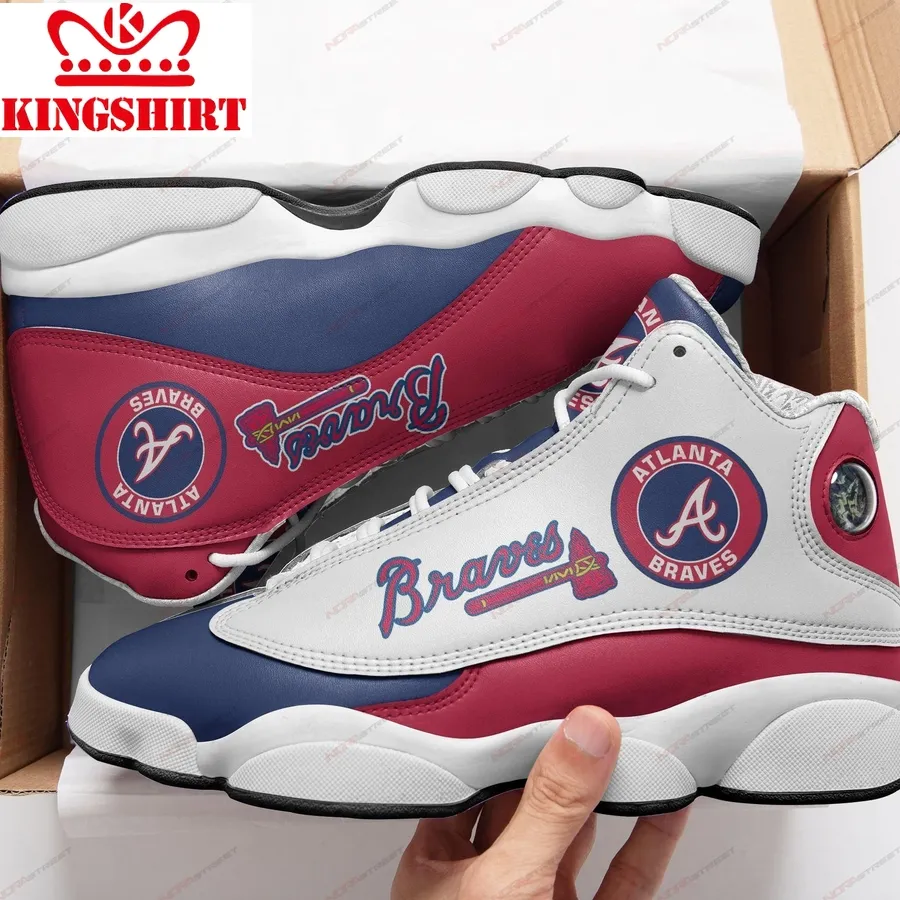 Atlanta Braves Air Jordan 13 Sneakers Sport Shoes Plus Size