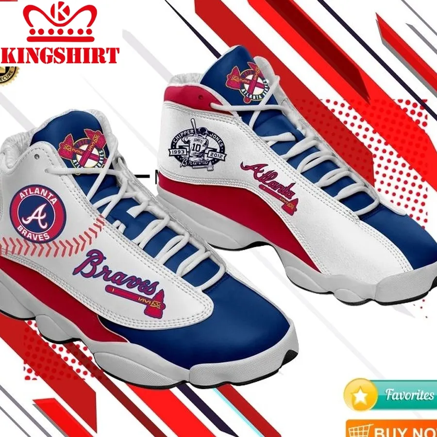 Atlanta Braves Sneakers Baseball Team Sneakers Jordan 13 Shoes
