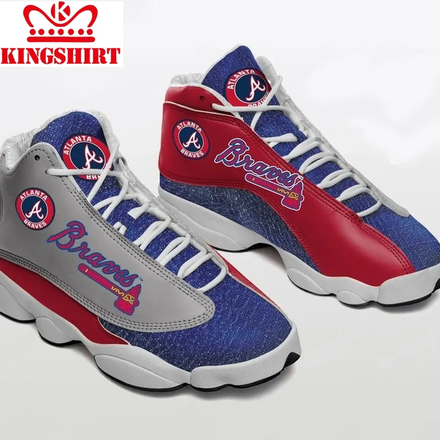 Atlanta Braves Team Air Jordan 13 Custom Sneakers Team Sneakers