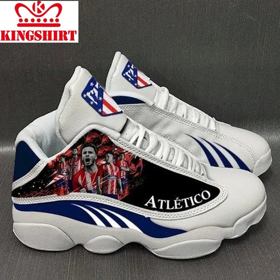 Atletico Madrid Football Team Custom Tennis Shoes Air Jd13 Sneakers