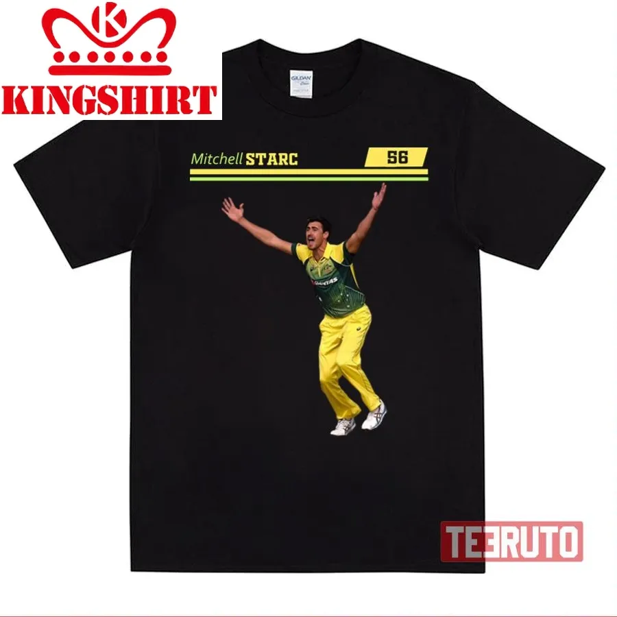 Australian Fast Bowler T20 Bowler Graphic Mitchell Starc Unisex T Shirt