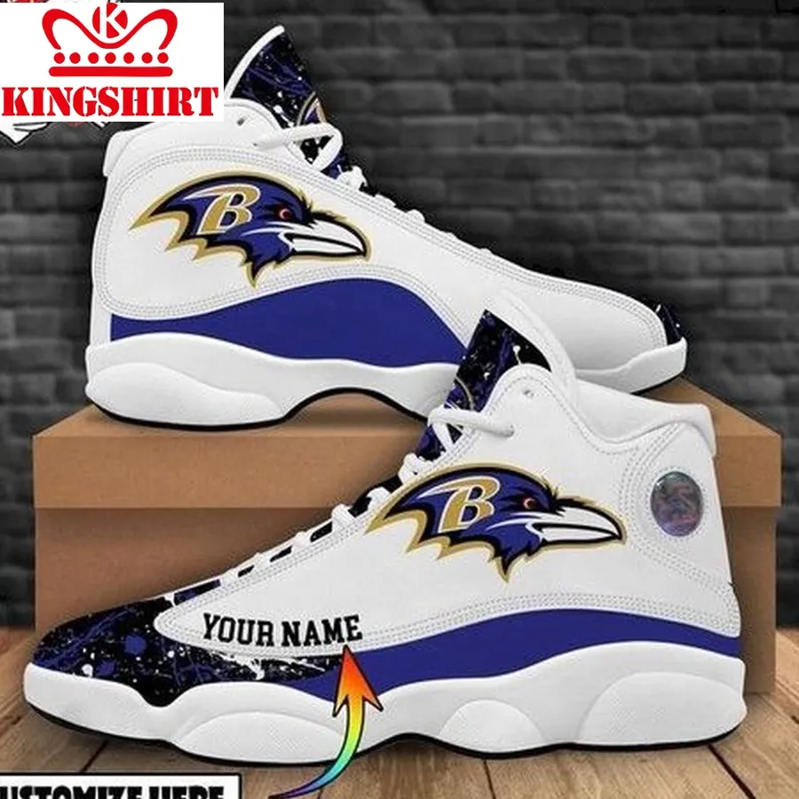 Baltimore Ravens Football Air Jd13 Sneakers Personalized Shoes For Fan