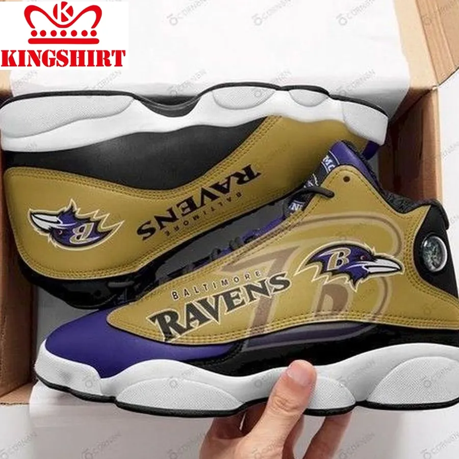 Baltimore Ravens Football Custom Tennis Air Jordan 13 Shoes Sport Sneakers