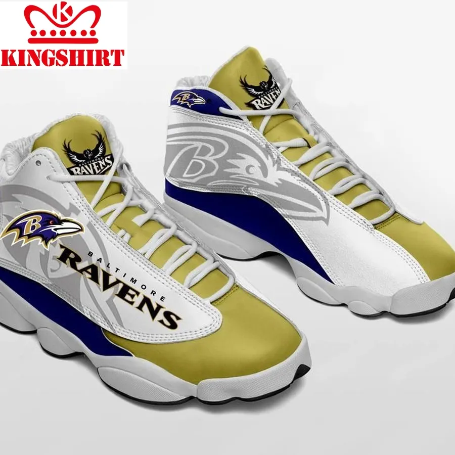 Baltimore Ravens Football Jordan 13 Shoes   Ravens Jd13 Sneakers