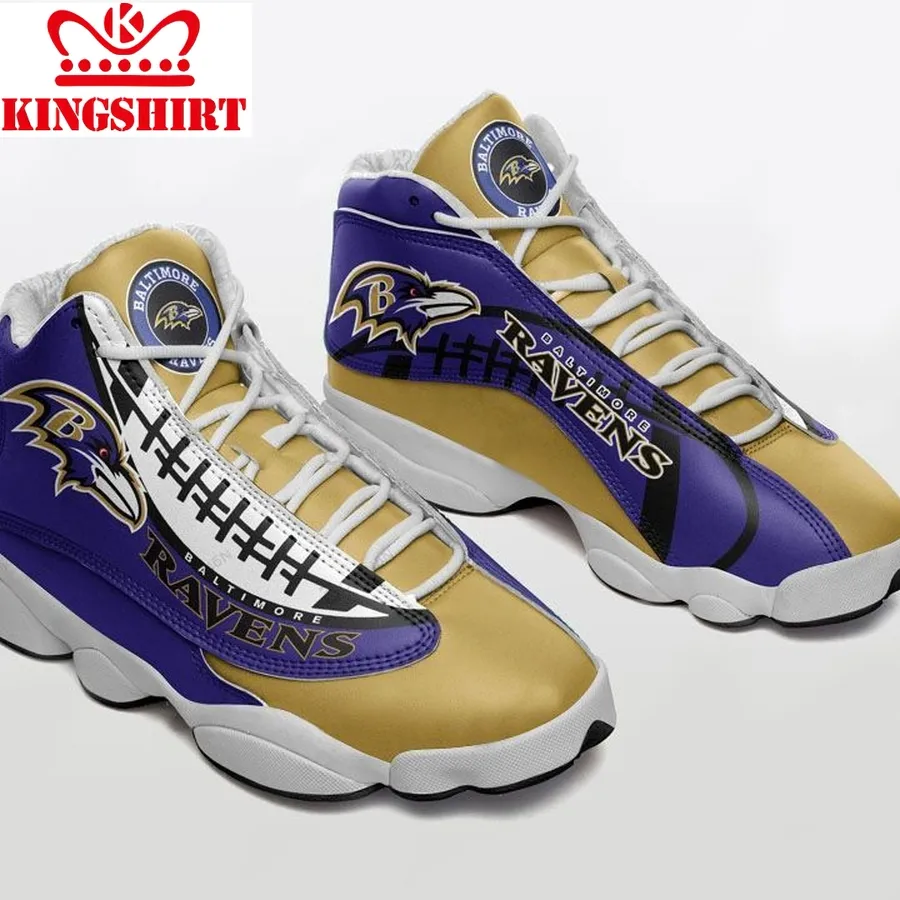 Baltimore Ravens Jordan 13 Shoes  Jd 13 Sneaker Jd13 Sneakers Personalized Shoes Design