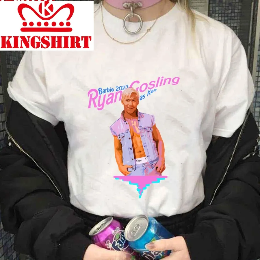 Barbie Movie 2023 Ryan Gosling As Ken Graphic Illustration Design Unisex T Shirt