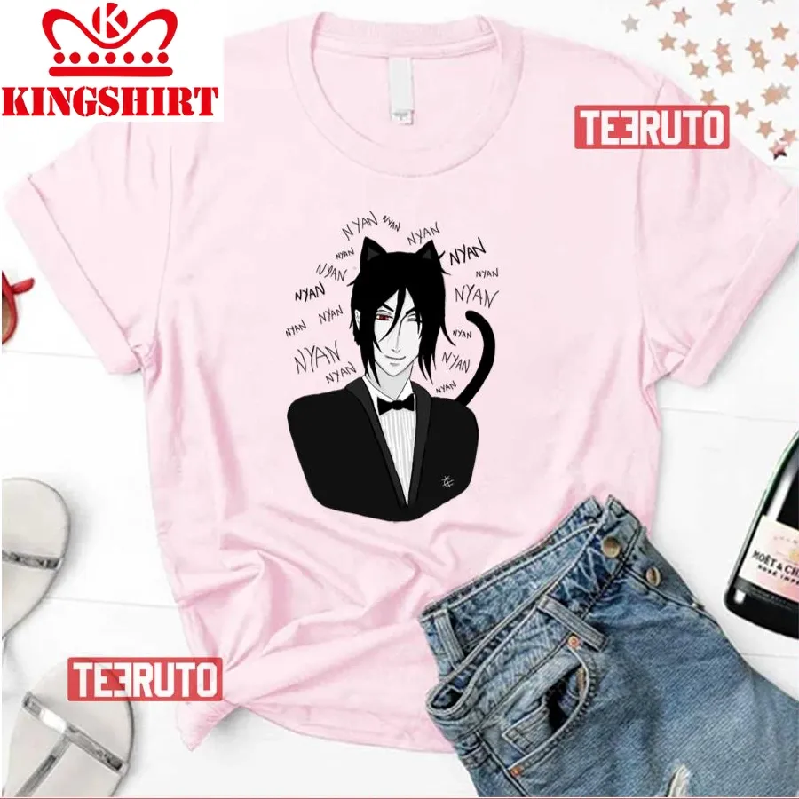 Bassy Cat Black Butler Fan Art Unisex T Shirt