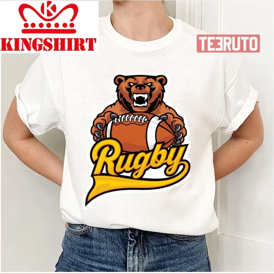Bear Logo I Love Rugby Unisex T Shirt