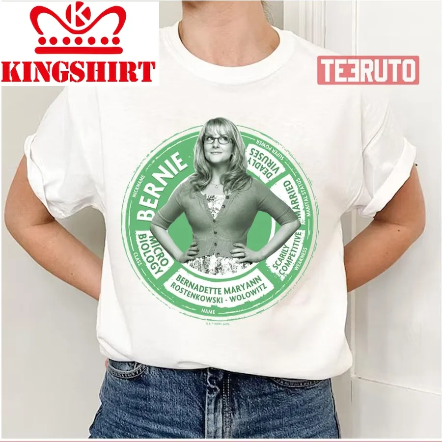 Bernadette Info Graphic The Big Bang Theory Unisex T Shirt