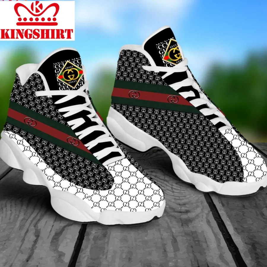 Best Gucci Black White Air Jordan 13 Sneakers Shoes Hot 2022 Gifts For Men Women