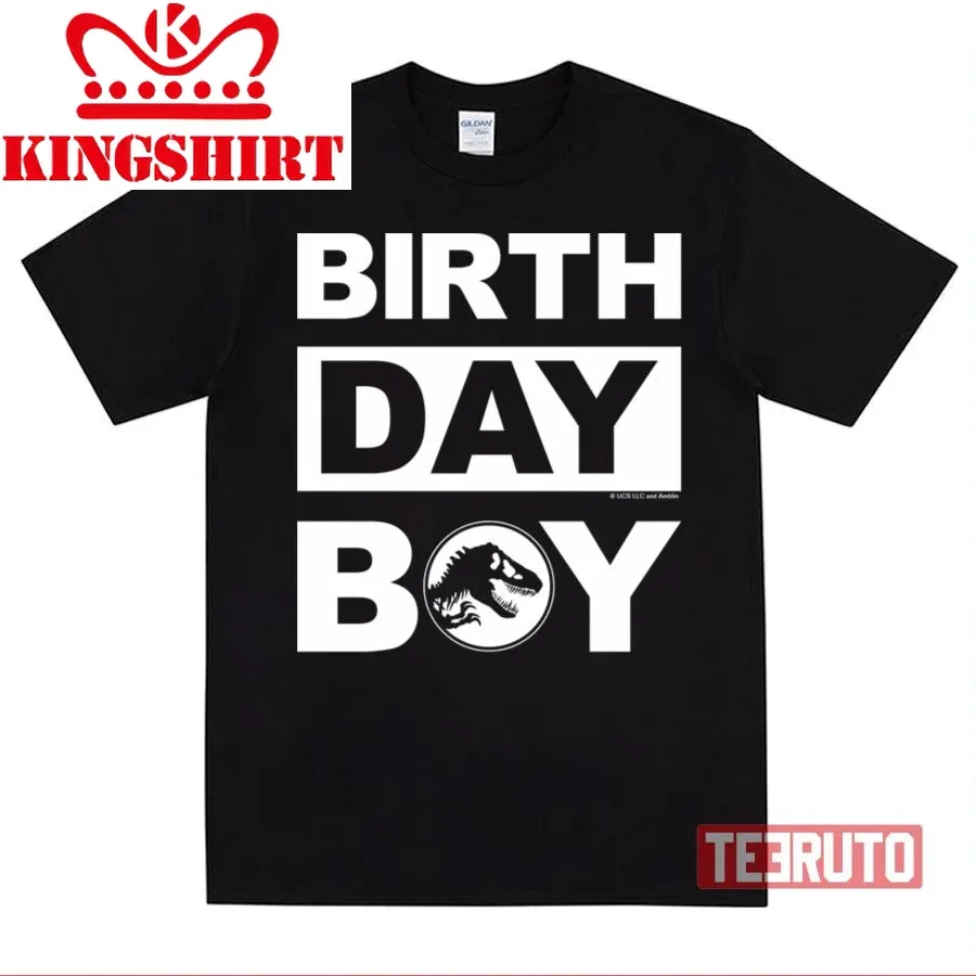 Birthday Boy Name  Age Jurassic World Unisex T Shirt