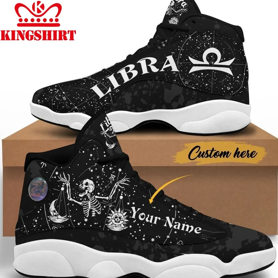 Black And White Libra Jd 13 Thm 264 Air Jordan 13 Sneaker Jd13 Sneakers Personalized Shoes Design